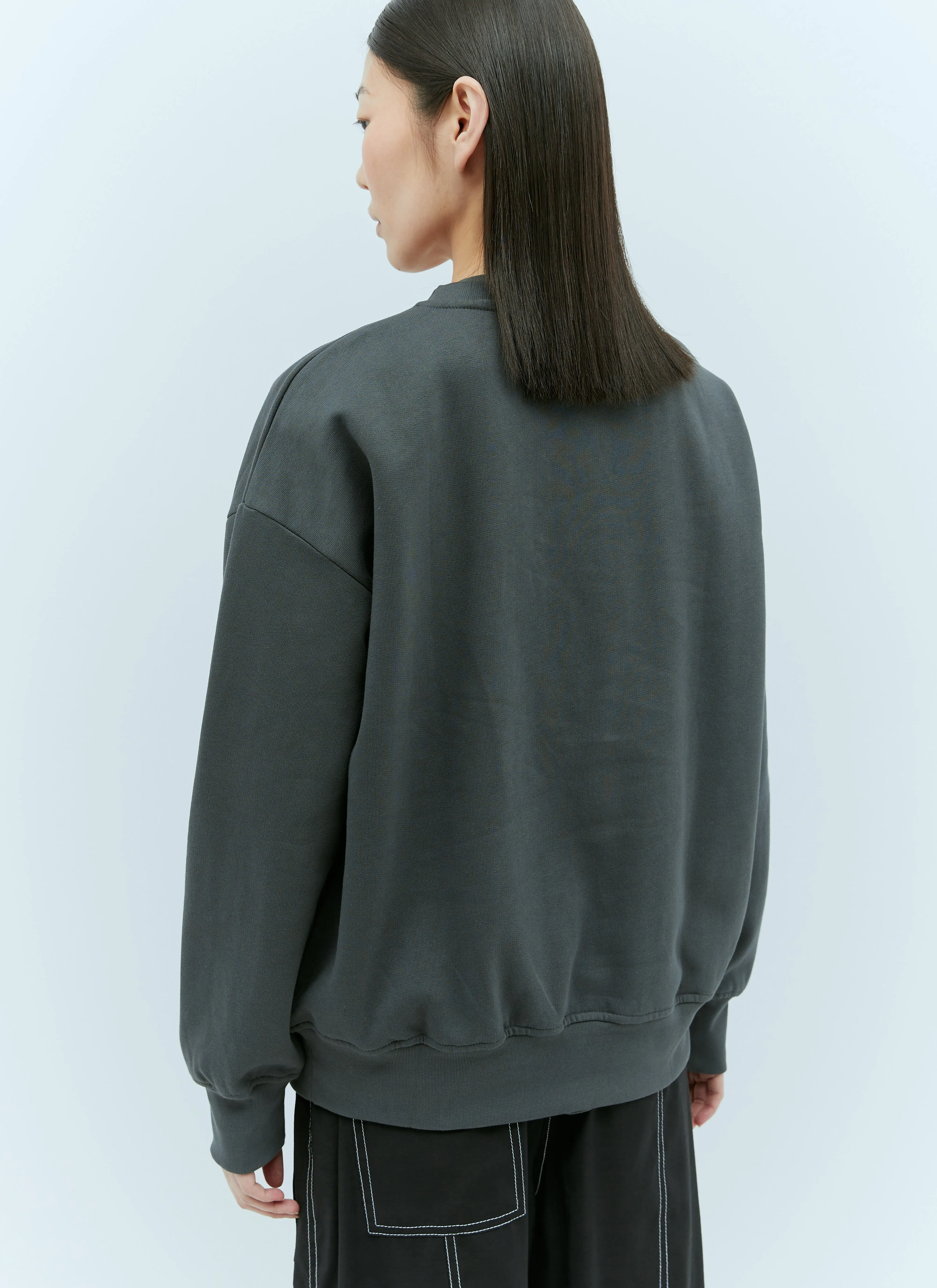 GANNI T3885 GREY ISOLI OVERSIZED SWEATSHIRT