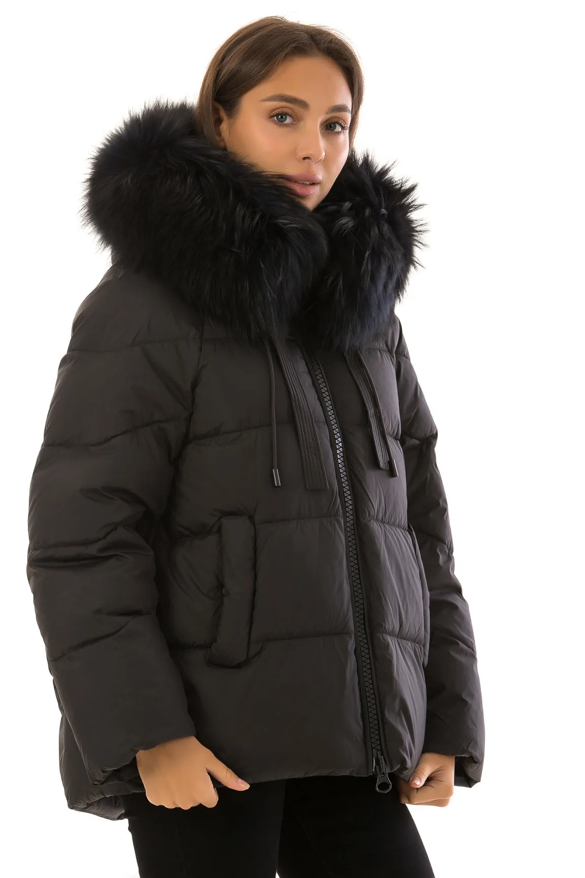 Genuine Fur Trim Bio Down Coat