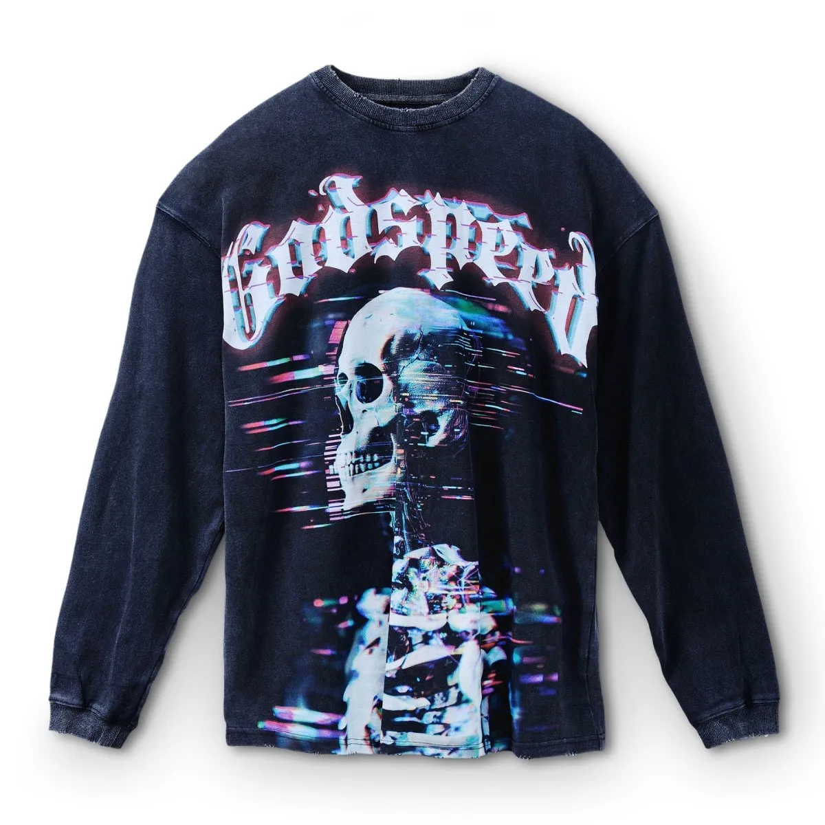 Godspeed Men's Matrix Glitch Long Sleeve Black Wash