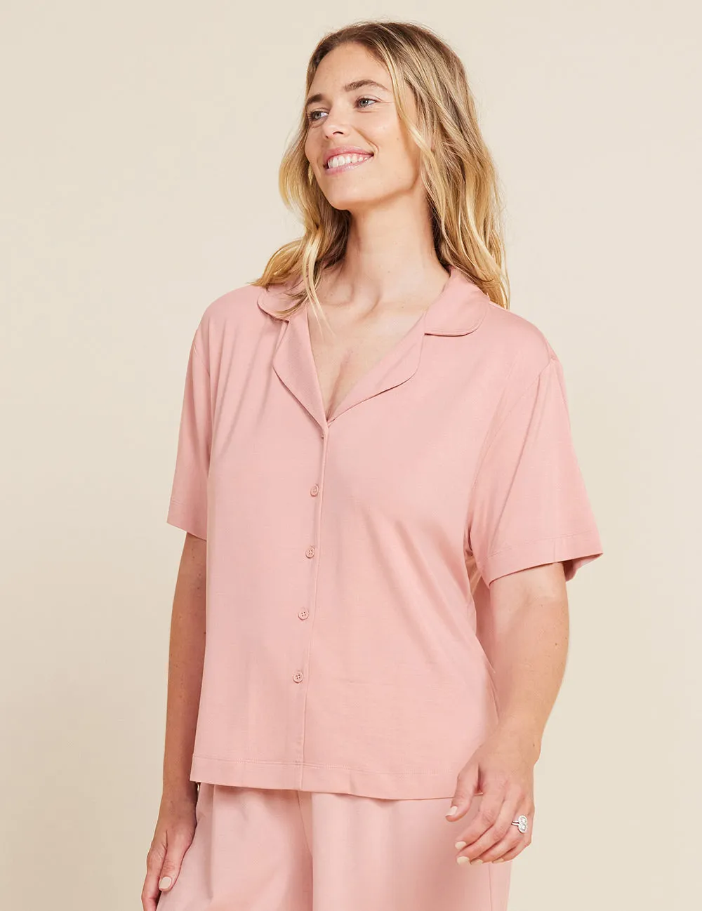 Goodnight Short Sleeve Sleep Shirt - Dusty Pink