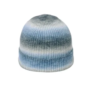 Gradient Color Ribbed Knit Beanie Hat Watch Cap Slouchy Skull Cap YZ50212