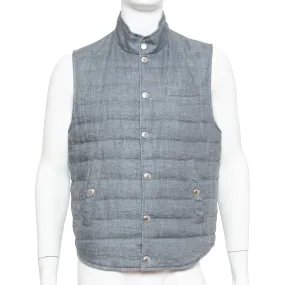 Gray Padded High Neck Vest