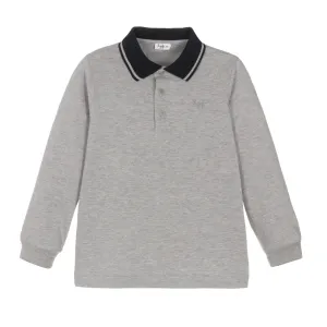 Grey/Blue Polo Sweater