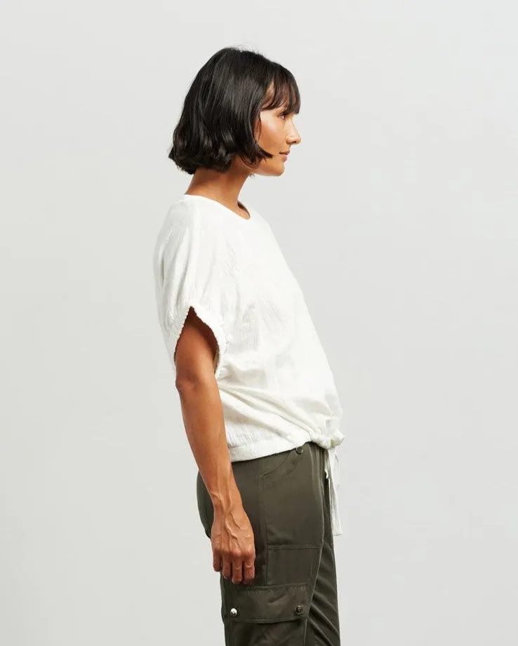 Harlee Top - White Jacquard