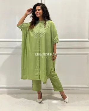 Indian Style Pistachio Kaftan Set