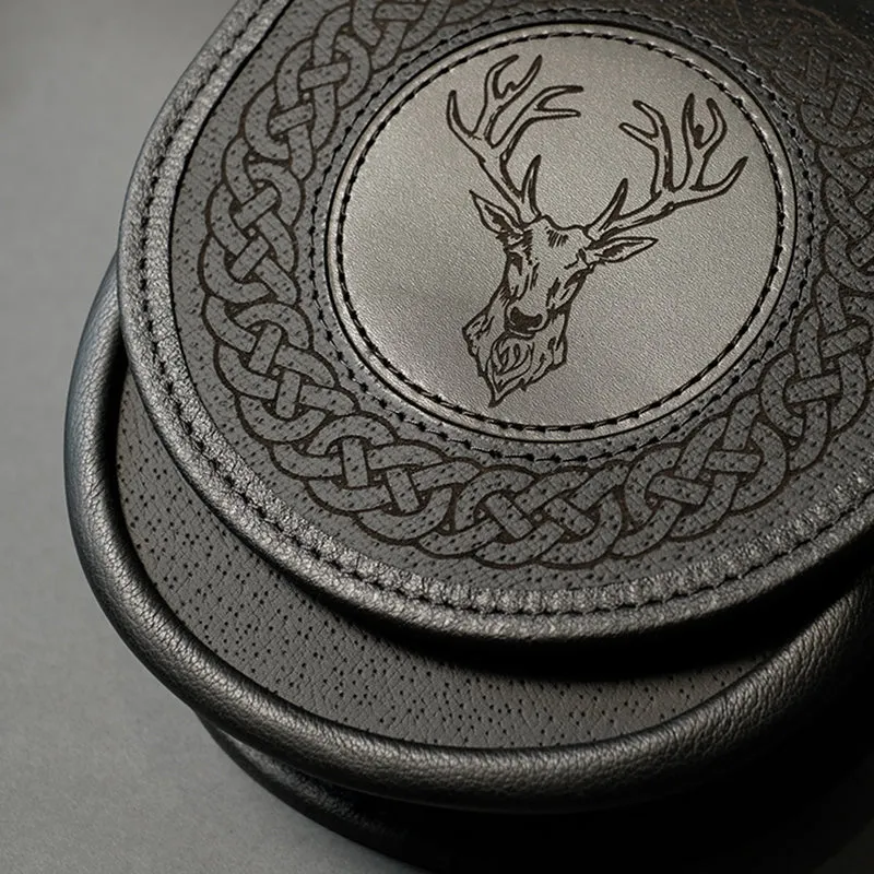 Jacobite Stag Head Leather Day Sporran