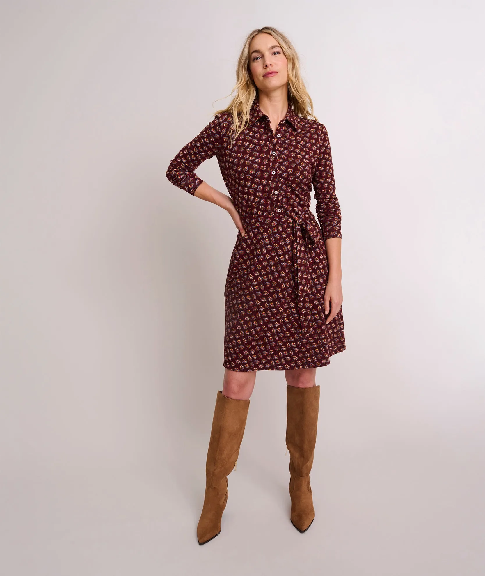 Jersey Knit Romy Shirt Dress