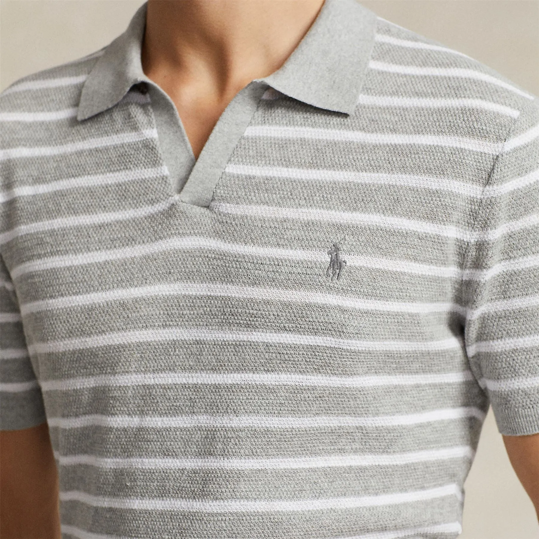 Johnny Collar Polo Andover Heather Combo - SS24