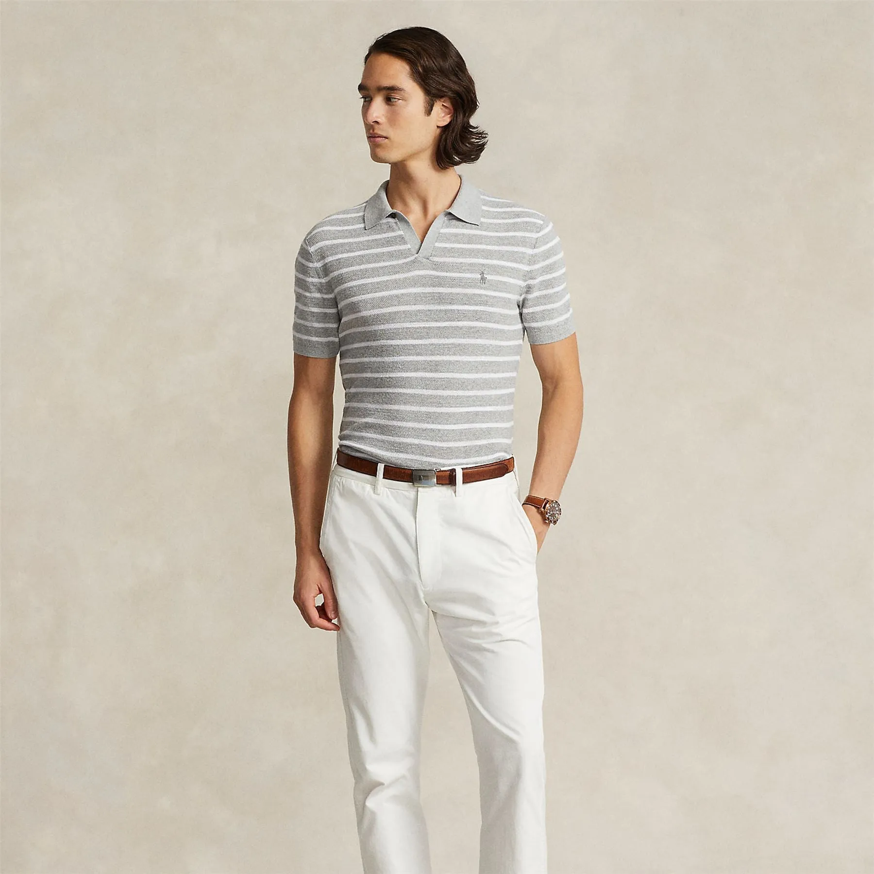 Johnny Collar Polo Andover Heather Combo - SS24