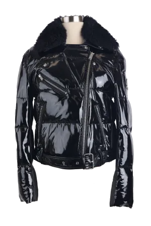 Kenney Patent Leather Down Puffer Jacket