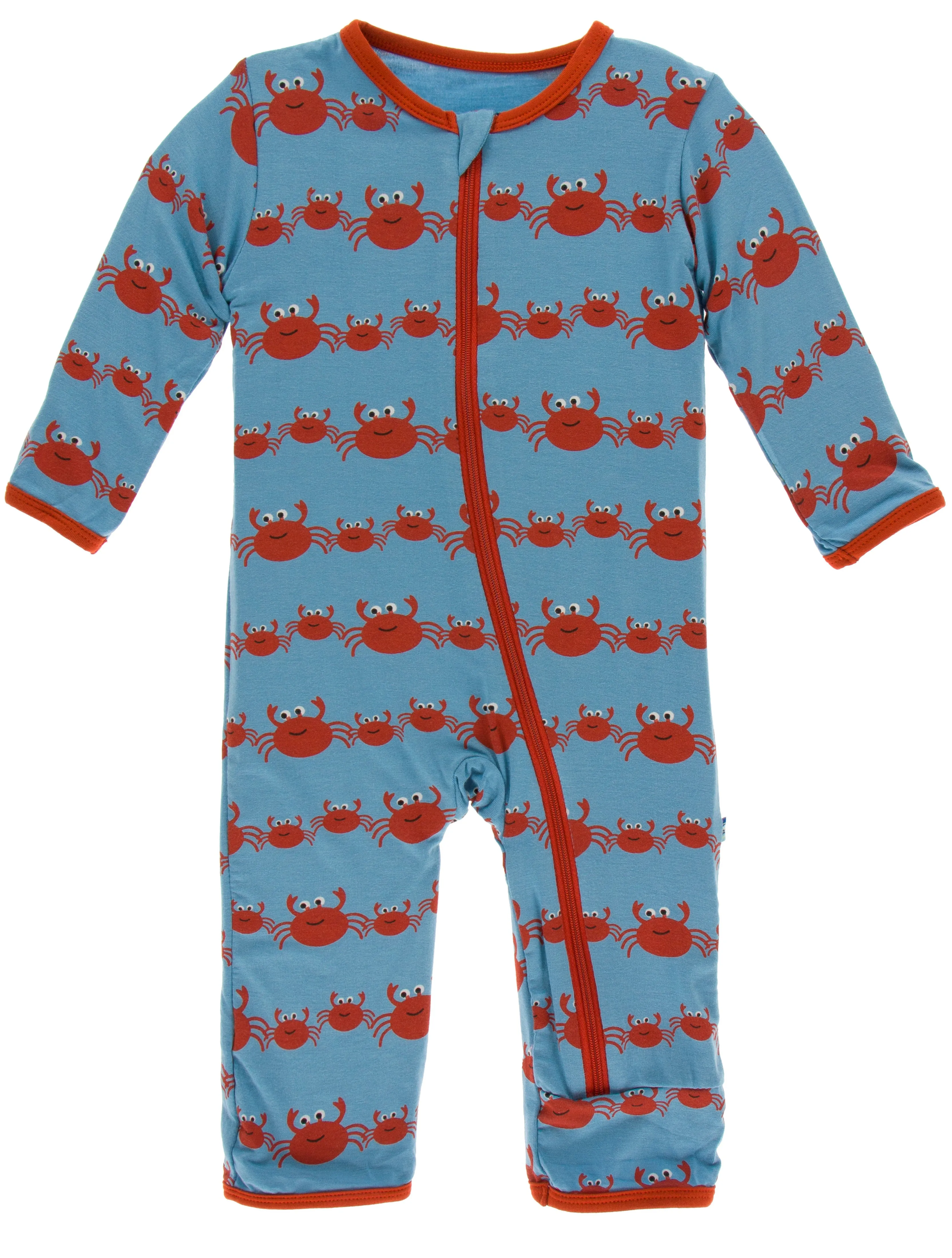 KicKee Pants Blue Moon Crab Family Coverall with Zipper