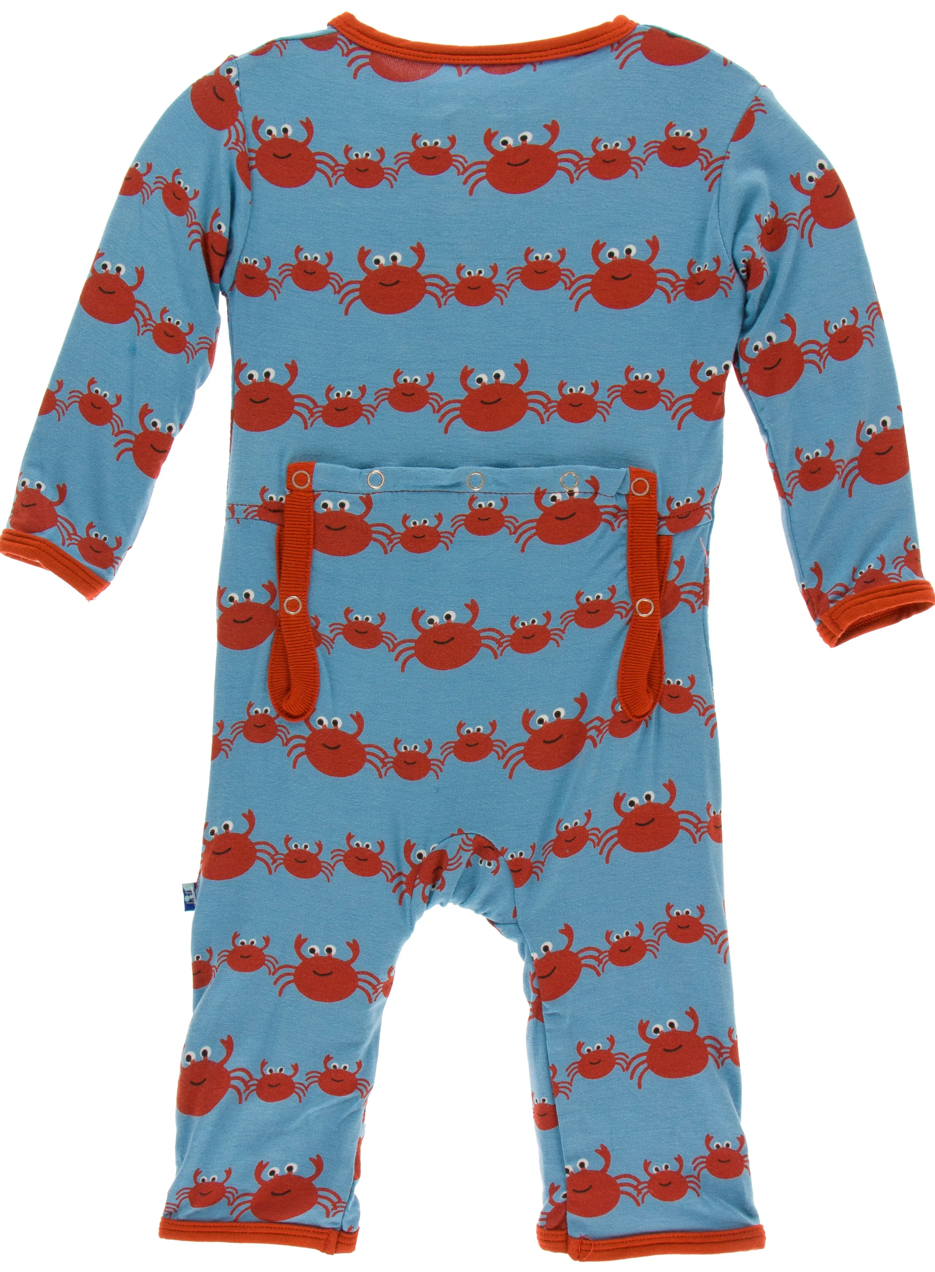 KicKee Pants Blue Moon Crab Family Coverall with Zipper