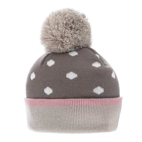 Knitted Spot Pom Pom Hat