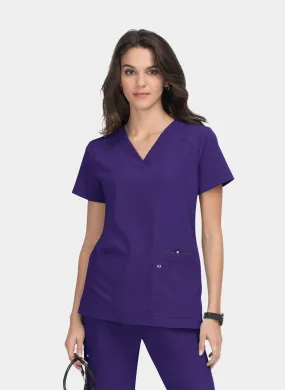 Koi Next Gen Hustle And Heart Scrub Top - Grape