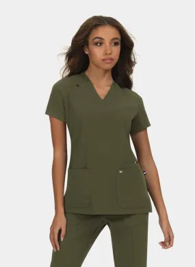 Koi Next Gen Hustle And Heart Scrub Top - Olive