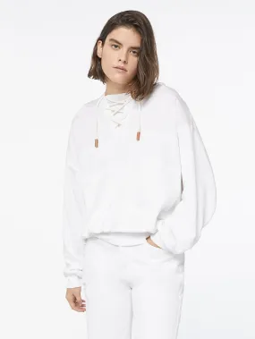 Laced Sweatshirt -- Blanc