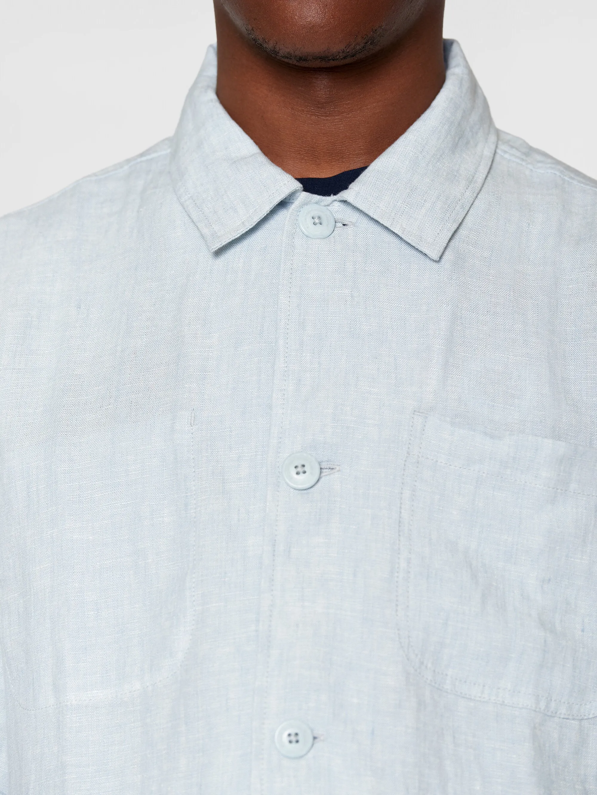 Linen overshirt - Dusk Blue