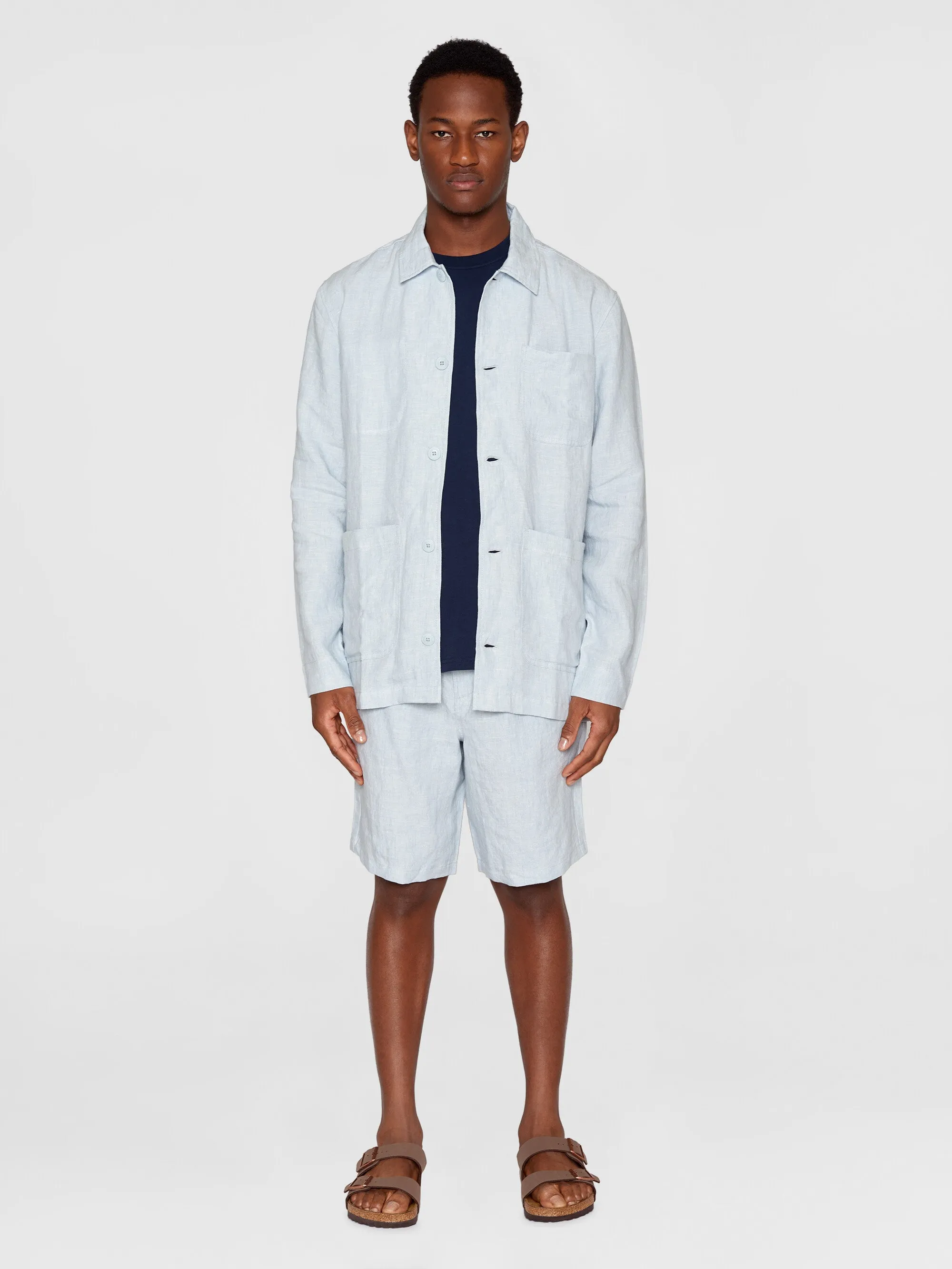 Linen overshirt - Dusk Blue