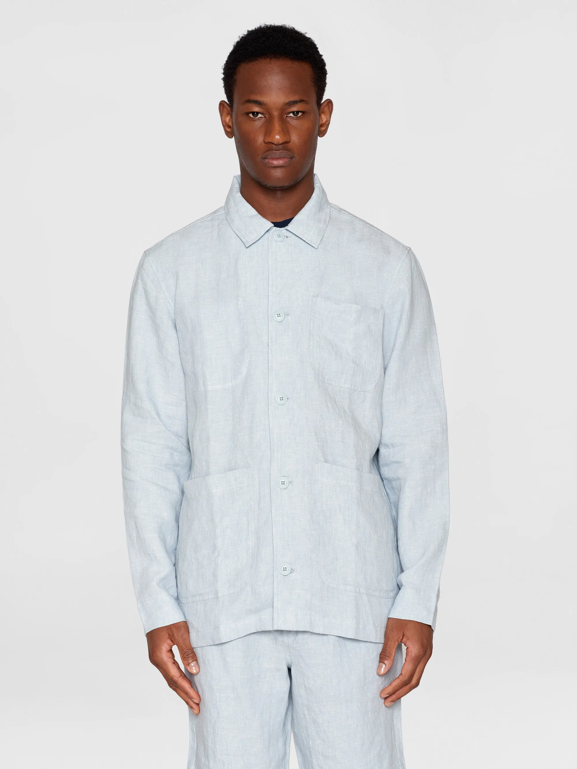 Linen overshirt - Dusk Blue