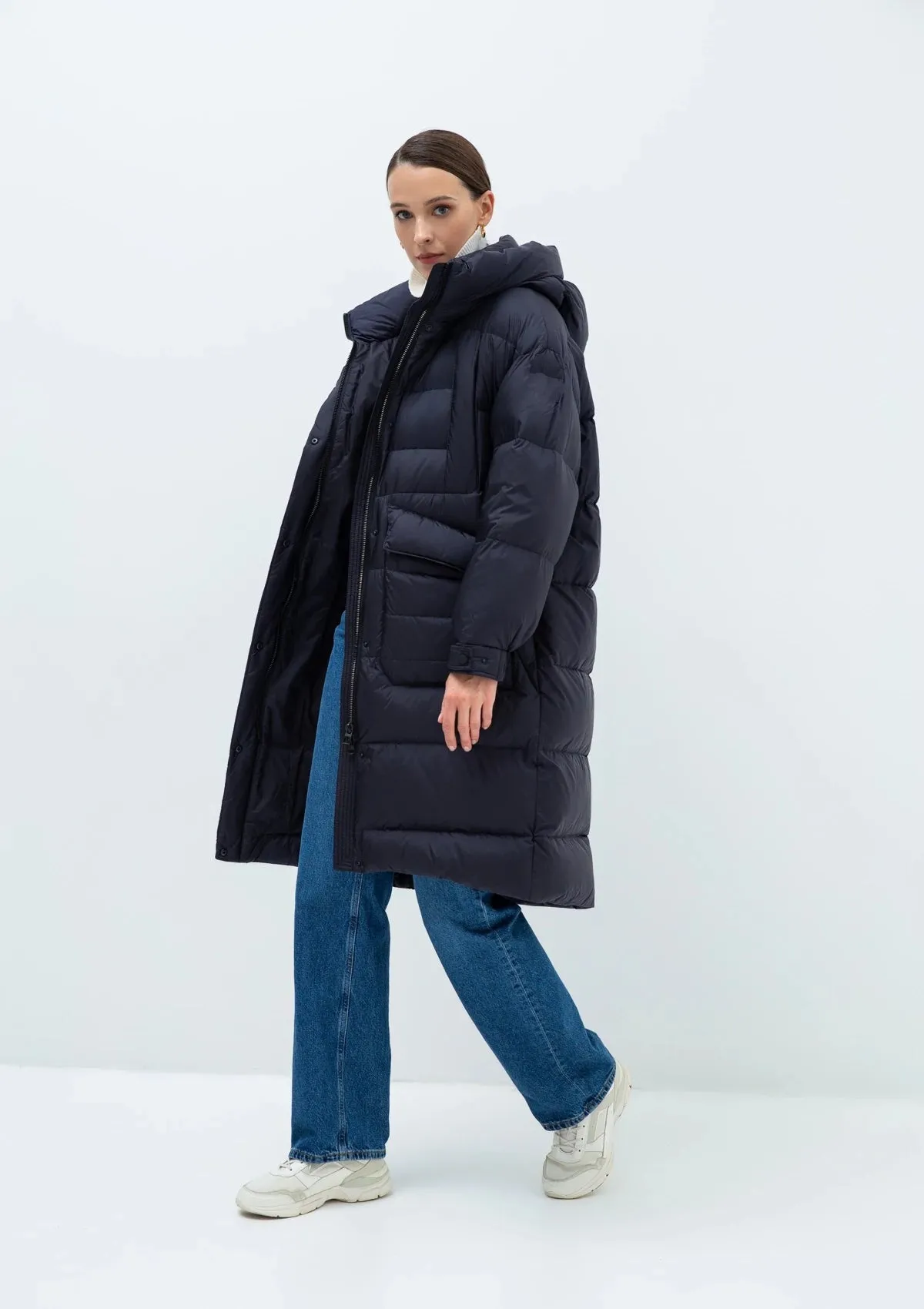 Luna Premium Down Fill Belted  Coat