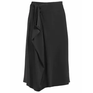 Maison Martin Margiela Black Draped Waist Mid Length Skirt