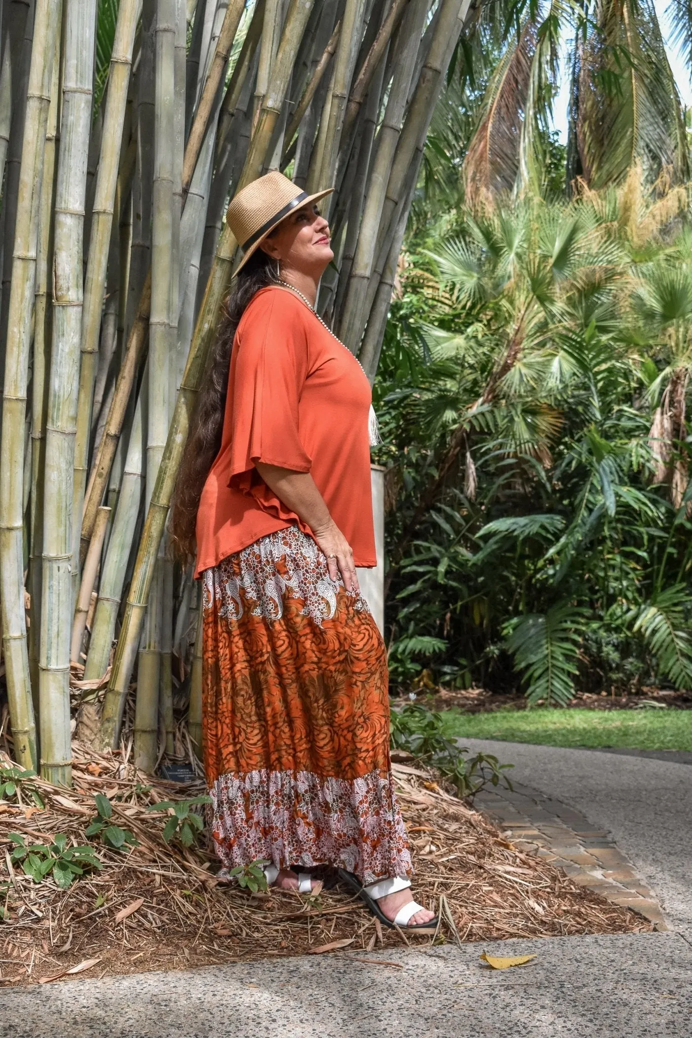 Mante Skirt - Swirl Orange