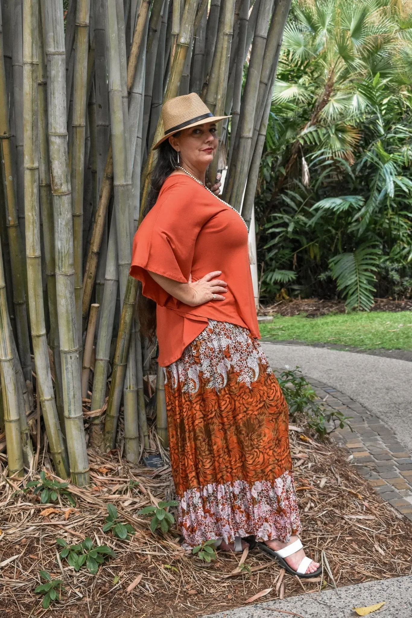 Mante Skirt - Swirl Orange