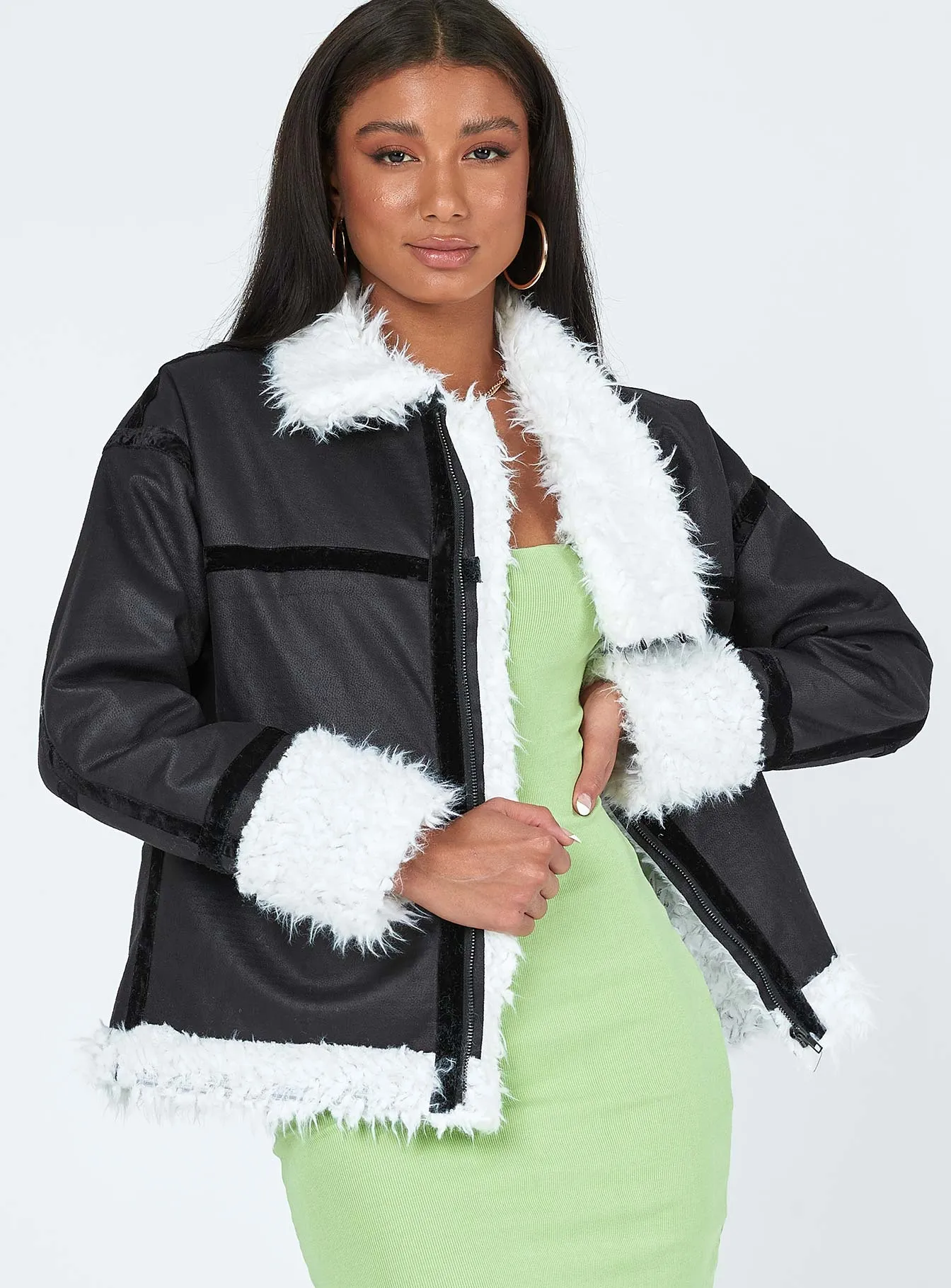 Mariana PU Jacket Black