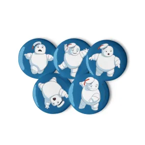 Marshmallow Man Pin Set