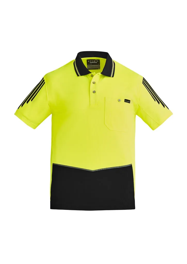 Mens Hi Vis Flux Short Sleeve Polo