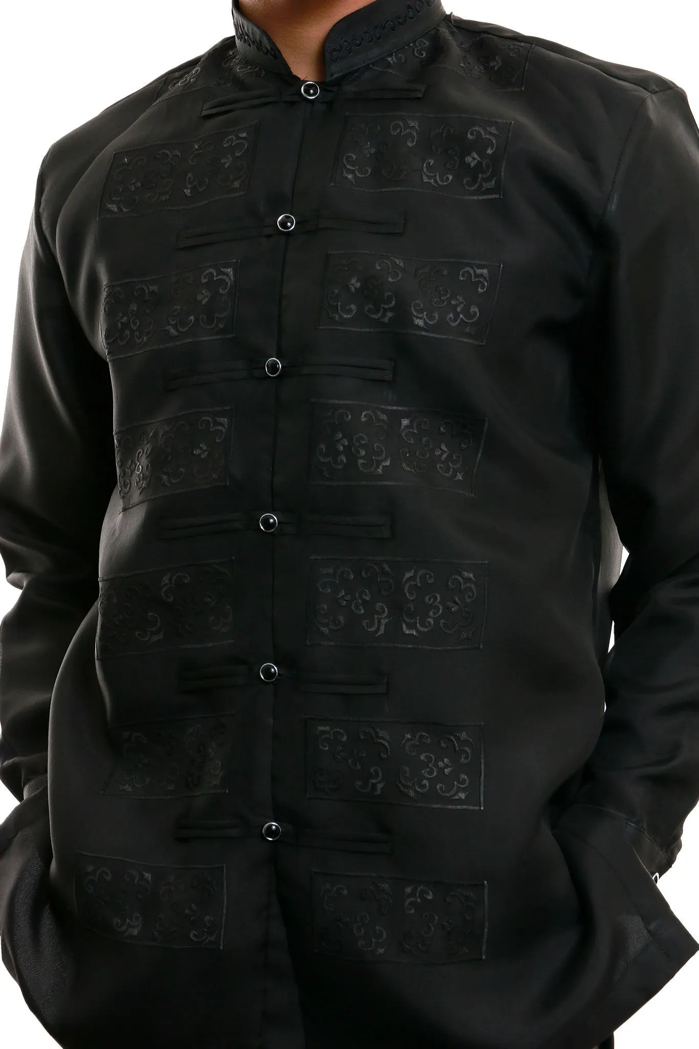 MJ14 - Jusi Barong Tagalog Full-Open Black