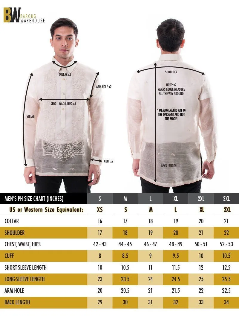 MJ14 - Jusi Barong Tagalog Full-Open Black