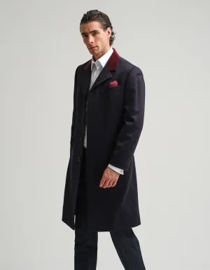 Navy Covert Coat