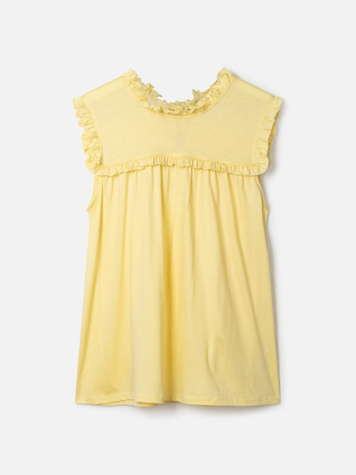 Noemi Tencel™ Sleeveless Bib Top - Light Chartreuse Yellow