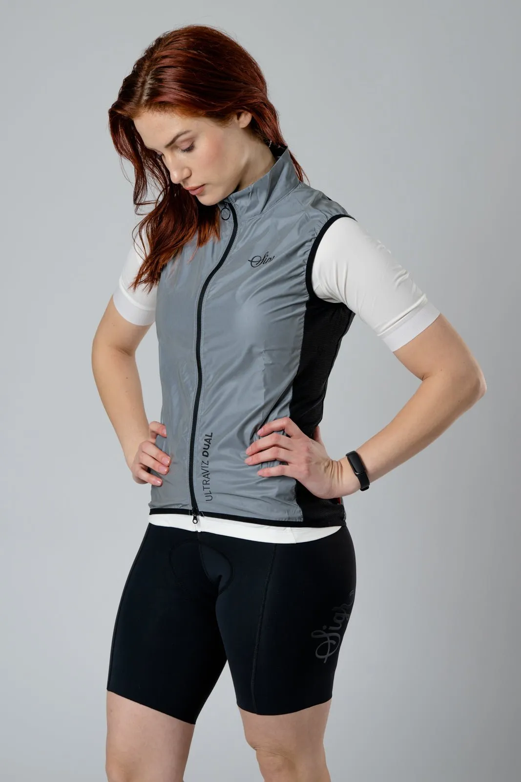 Norrsken Silver Women's Reflective Cycling Gilet