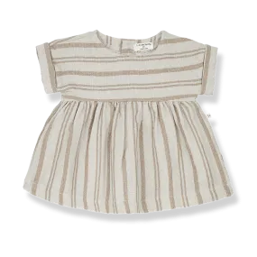 OMF Josephin Biscotto Linen Striped Dress