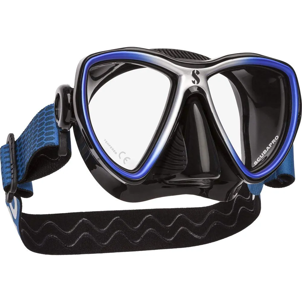 Open Box ScubaPro Synergy Mini Mask - Black/Blue/Silver