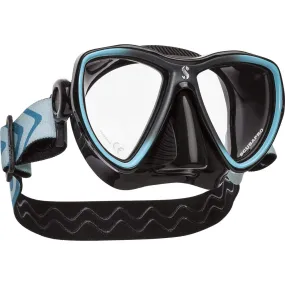 Open Box ScubaPro Synergy Mini Mask - Black/Turquoise/Silver