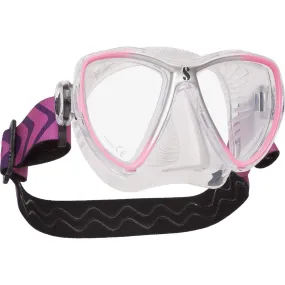 Open Box ScubaPro Synergy Mini Mask - Clear/Pink/Silver