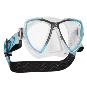 Open Box ScubaPro Synergy Mini Mask - Clear/Turquoise/Silver