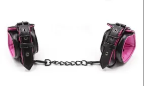 Padded Ankle Restraints - One Size (Black/Pink)