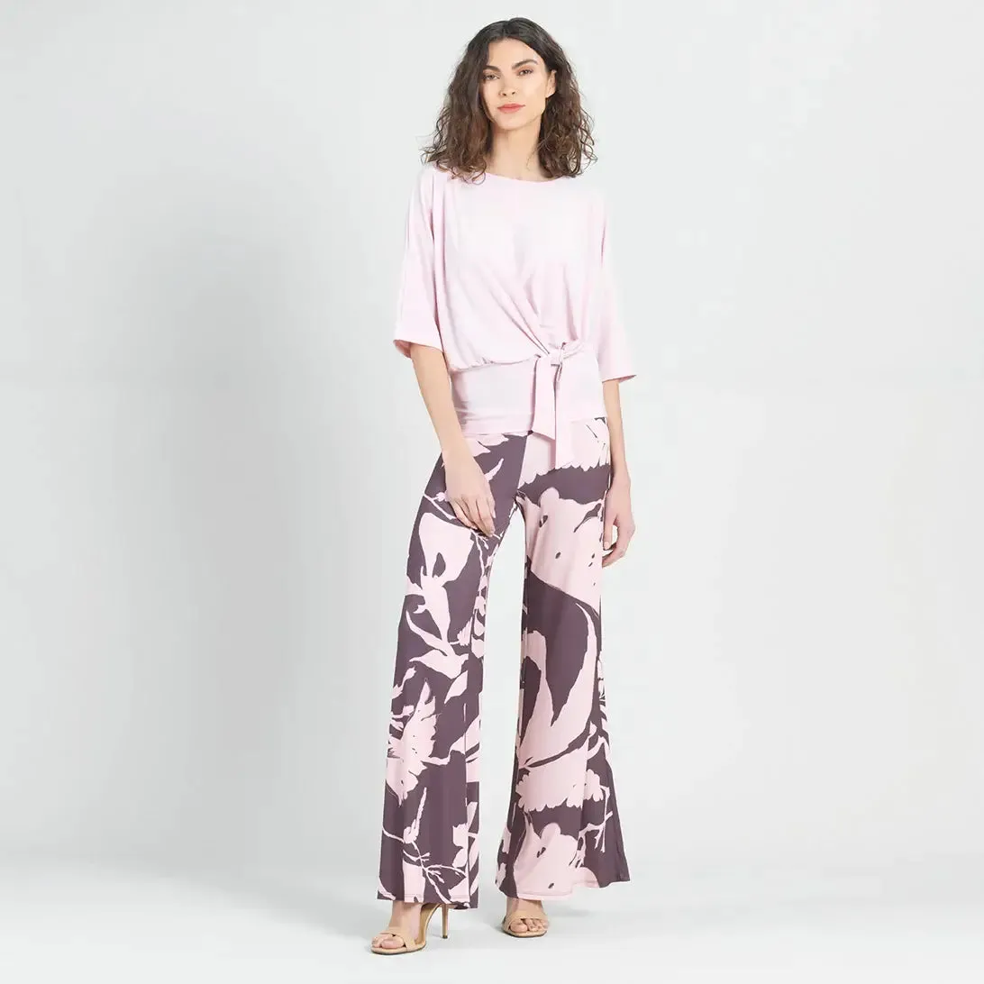 Palazzo Pant - Floral Stem: PINK/COCO / S