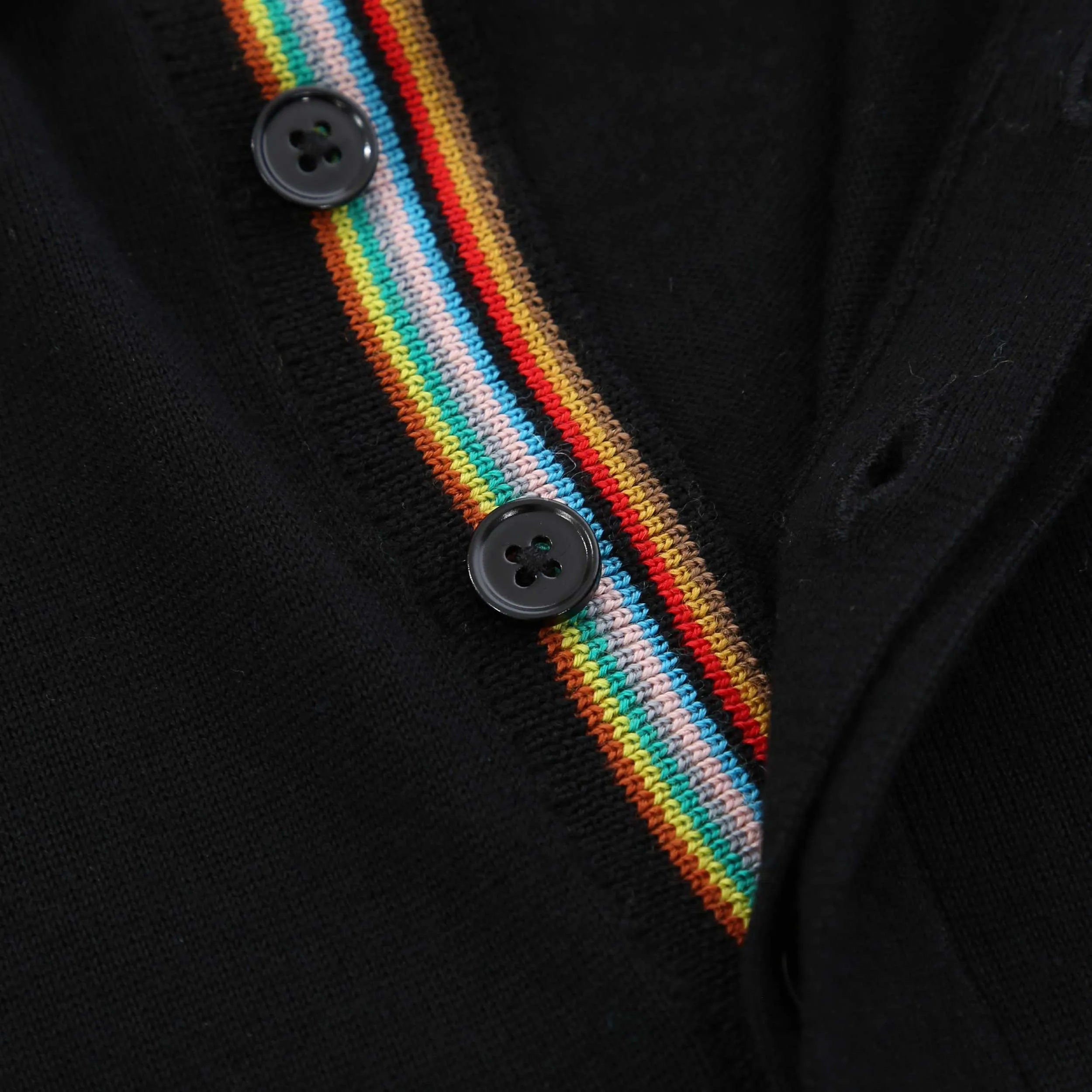 Paul Smith Knitted SS Polo in Black