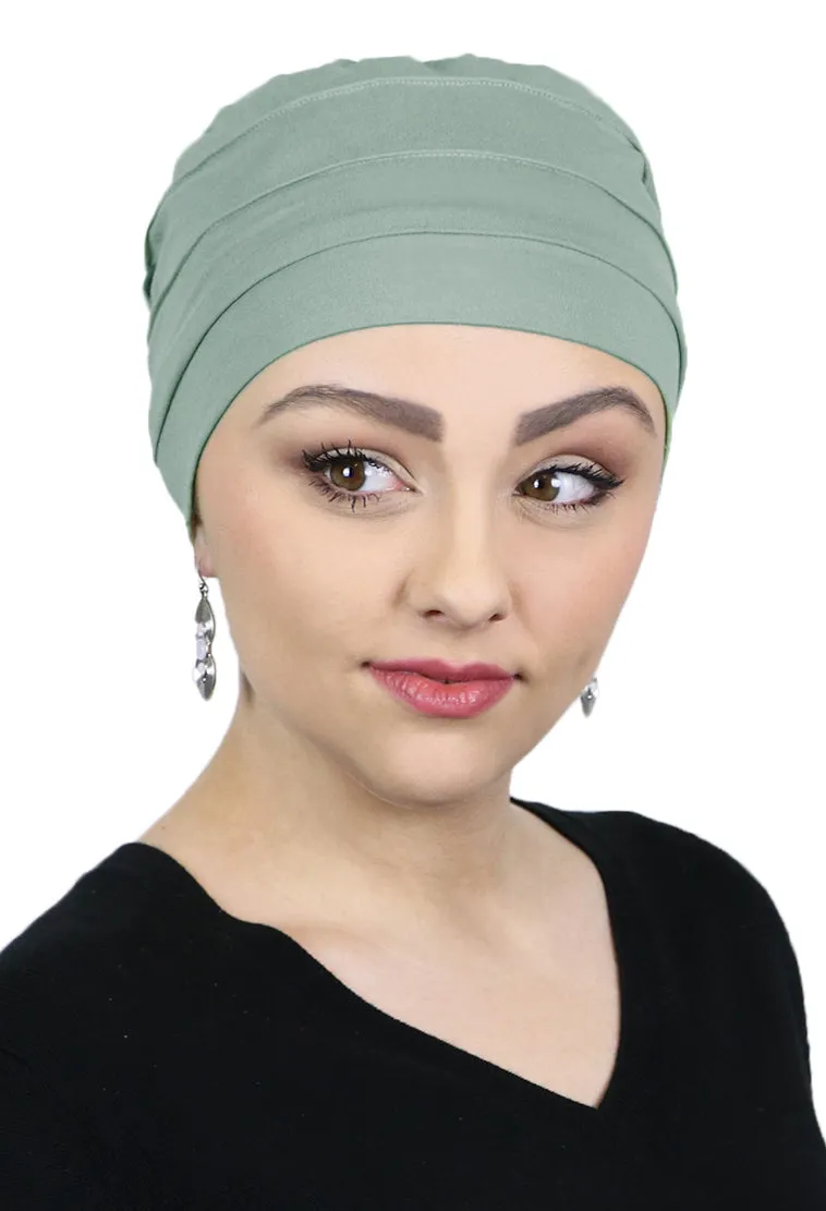 PETITE Bamboo 3 Seam Turban Hat Chemo Headwear for Small Heads 50  UPF