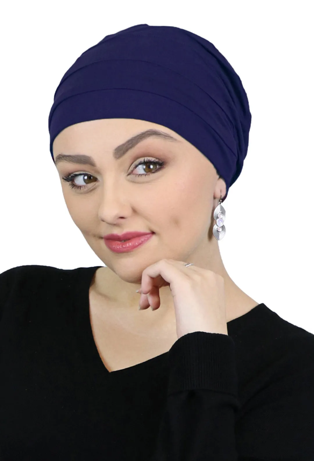 PETITE Bamboo 3 Seam Turban Hat Chemo Headwear for Small Heads 50  UPF