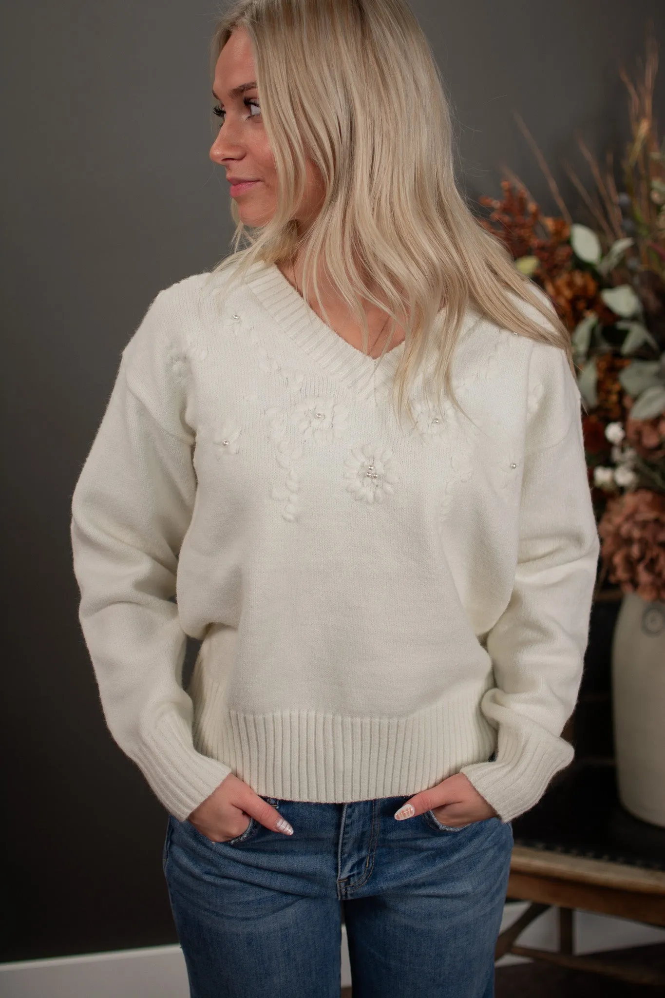 Pretty In Pearl Sweater