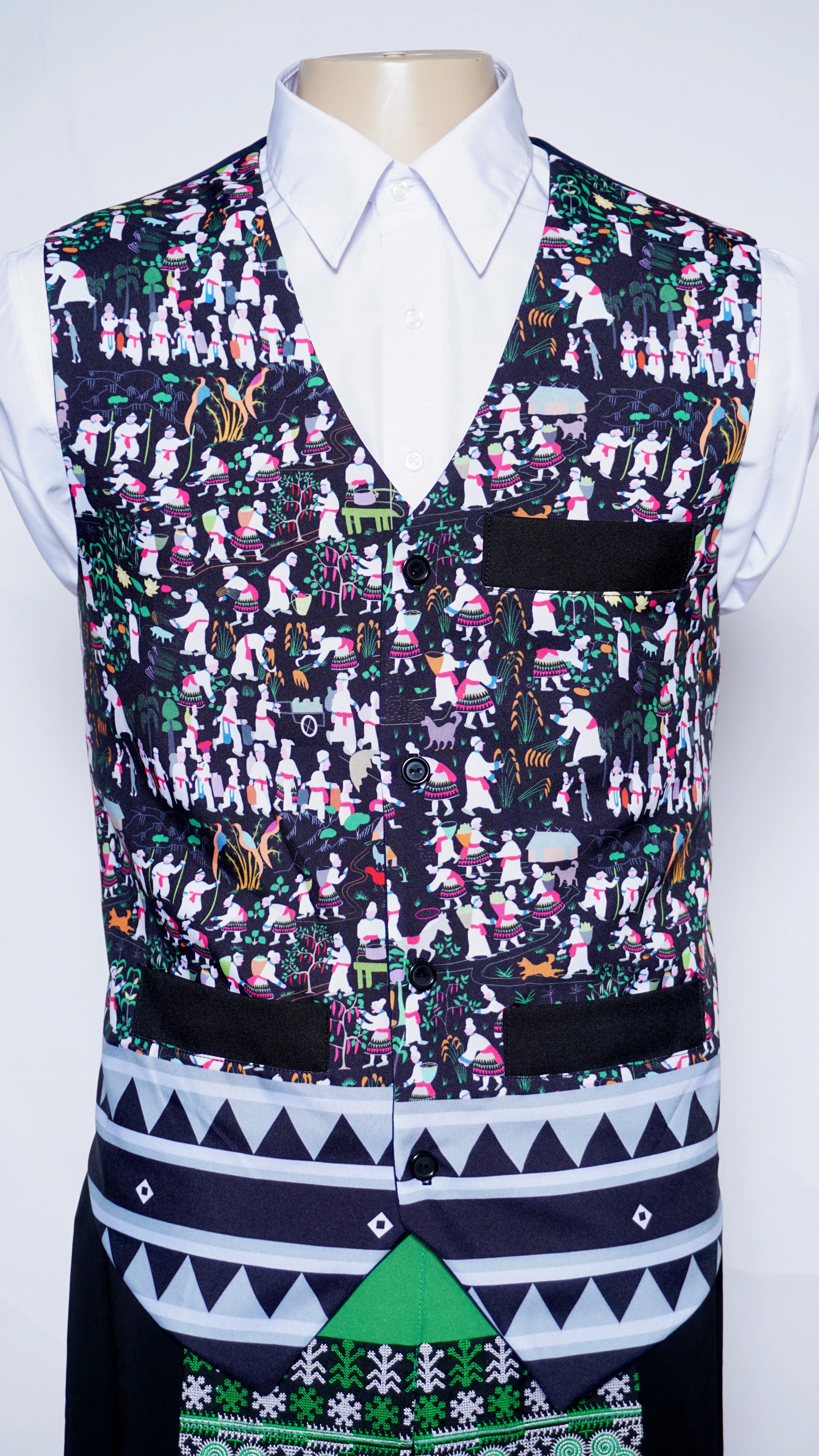 Printed Hmong Story Vest (46")