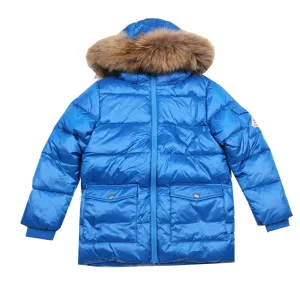 Pyrenex Toddler Real Fur Blue Jacket