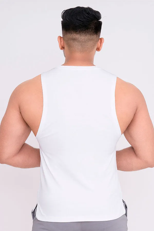 QUIRKY GYM VEST WHITE - BOSS