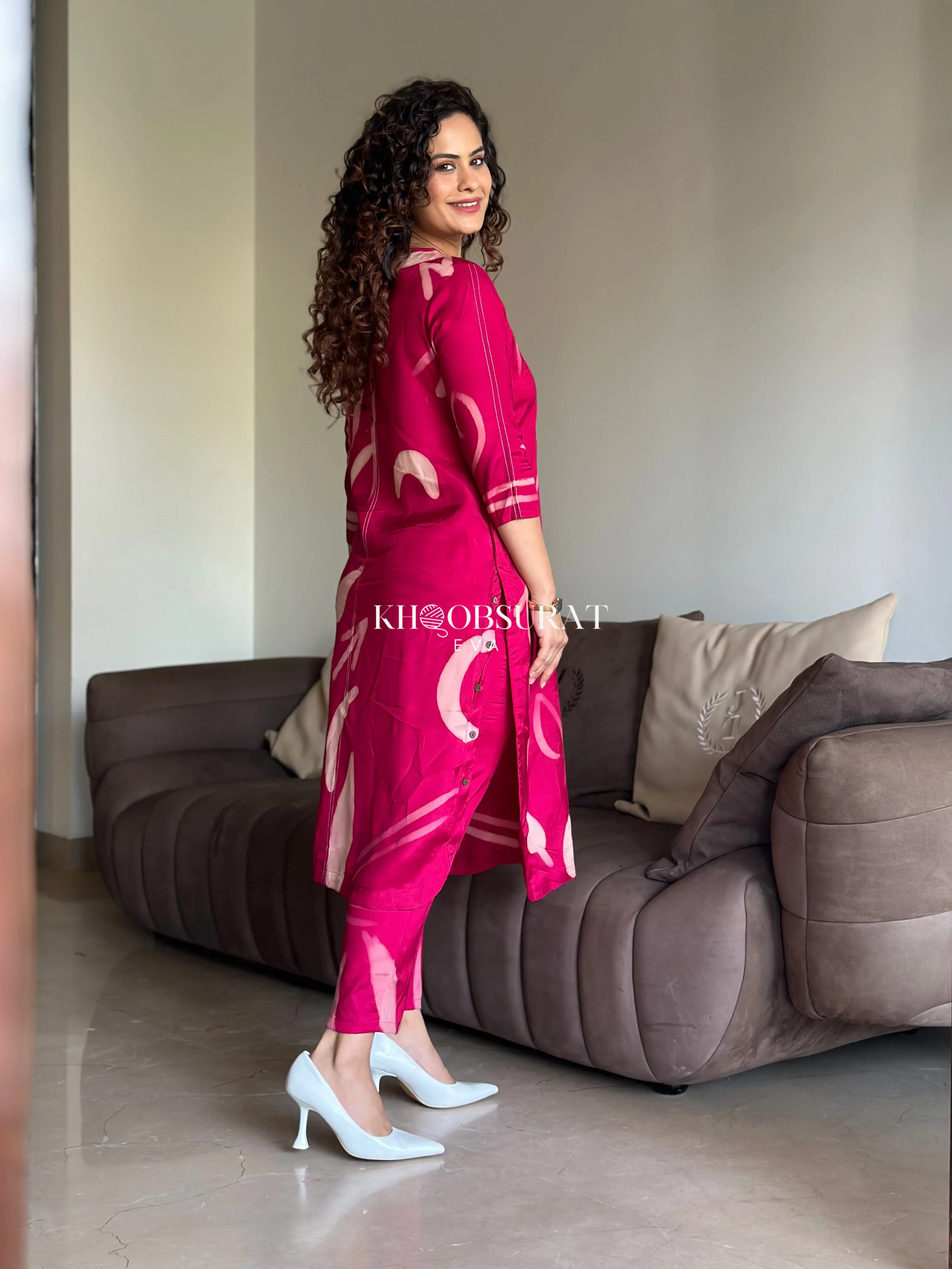 Rani Rose Pink Kurta Set